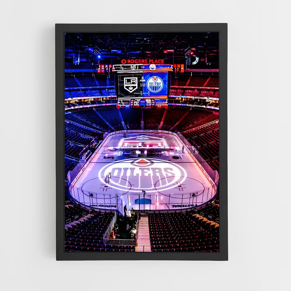 Poster Glace d'Edmonton – affiche Hockey sur glace (vue 2)